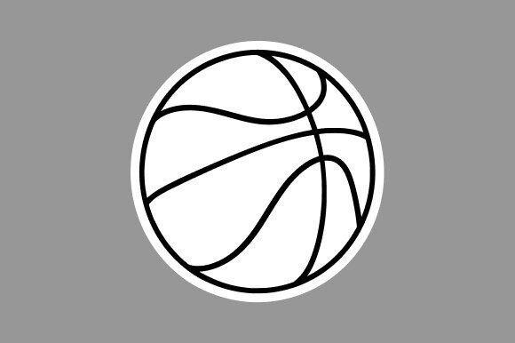 Basketball Clipart Line Art for Graphics and Illustrations