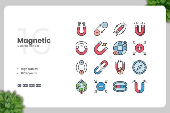 Magnetic Colored Icons: Essential Graphics for Branding