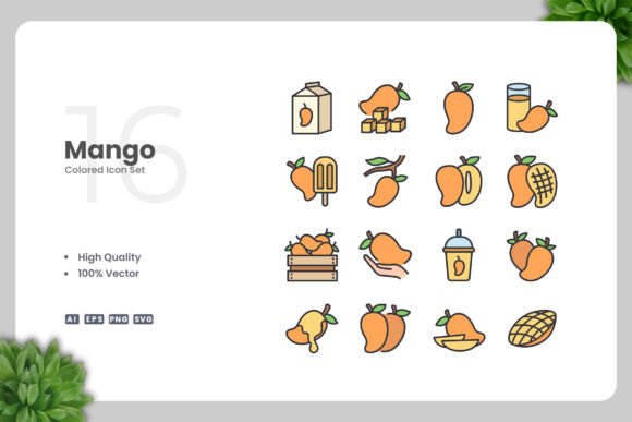 Mango Colored Icons: Vibrant Graphics for Modern Branding