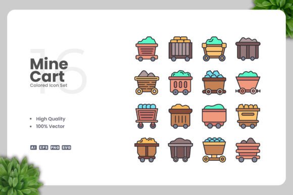 Mine Cart Colored Icons: A Designer's Review of Modern Graphics