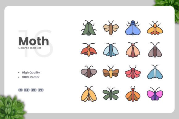 Moth Colored Icons Review for Modern Graphics