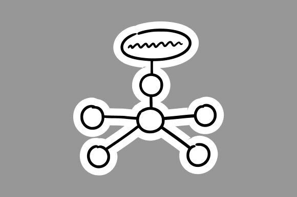 Network Diagram Clipart Line Art for Graphics and Illustrations
