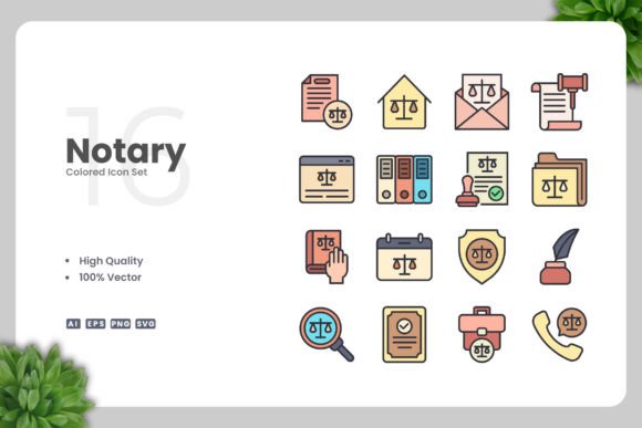 Notary Colored Icons: A Designer's Review of Essential Graphics