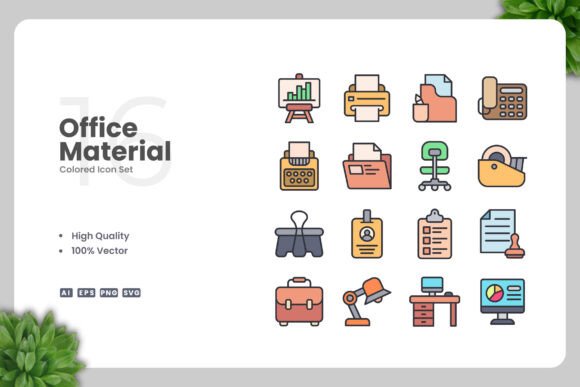 Office Material Colored Icons: A Designer's Review