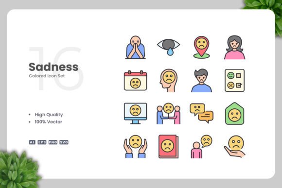 Sadness Colored Icons: A Review of Graphics and Icons for Branding