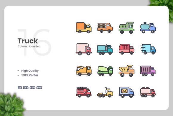 Truck Colored Icons: Essential Graphics for Modern Blogging