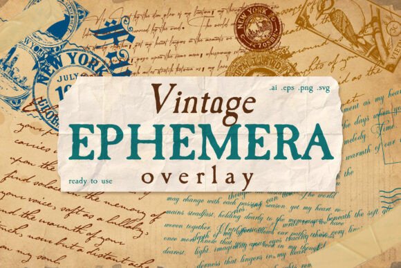 Vintage Ephemera Overlays: Authentic Graphics for Backgrounds