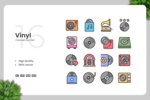 Vinyl Colored Icons: Graphics and Icons for Real Branding