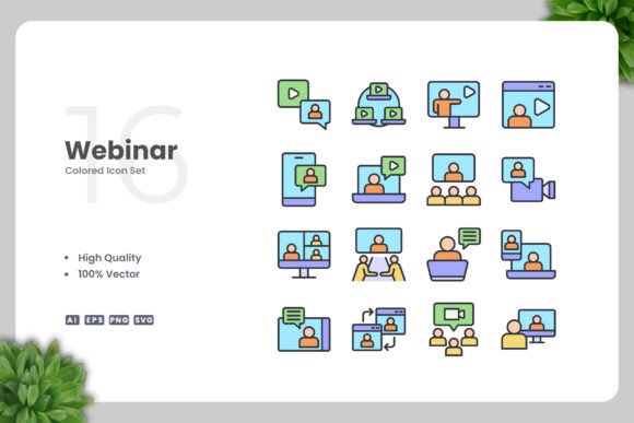 Webinar Colored Icons: A Versatile Graphic Asset for Branding